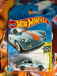 2021 Hot Wheels Porsche 356 Outlaw (Blue/Orange) - HW Speed Graphics 7/10 - Picture 1 of 3