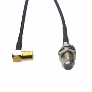 RF DVB Cable F jack nut bulkhead to SMB female RA RG316 6"~10FT GPS TV antenna - Picture 1 of 5