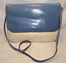 Saks Fifth Avenue JH Collectibles Handbag Purse Clutch Blue White Vintage
