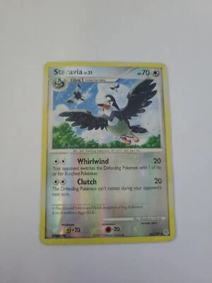 Pokémon TCG Staravia Diamond & Pearl 64/130 Reverse Holo Uncommon Damaged - Image 1 of 4