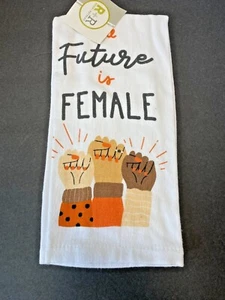 NWT R&R Room & Retreat "Future is Female" Kitchen hand Towel - Picture 1 of 3