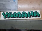 Vintage Aftermarket Green Asian Style Font Yamaha Fuel Tank Decal Sticker 2x9"