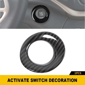 Carbon fiber Center Console Starter button bezel Cover trim For Jeep Cherokee14+ - Picture 1 of 4