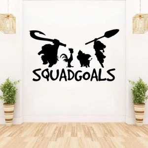Moana Squad Goal Disney Cartoon Vinyl Art Sticker for Home Kids Room Wall Decals - Picture 1 of 5