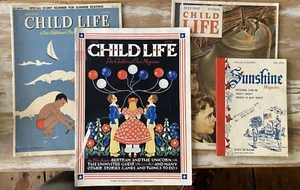 Vintage children's magazines Child Life 1936 1939 1942 stories games puzzles EVC - Bild 1 von 24