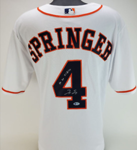 George Springer 1st HR 5/8/14 Signed/Autographed Houston Astros Majestic Jersey