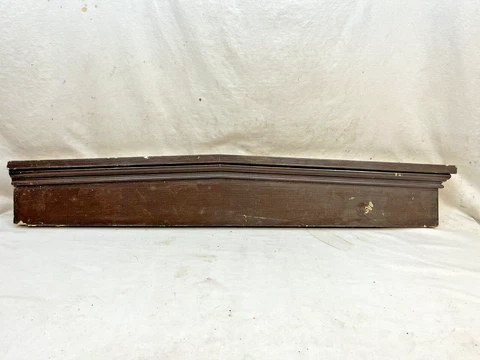1890's Antique DOOR PEDIMENT Lintel Header Mantel ITALIANATE Style Fir ORNATE Cover