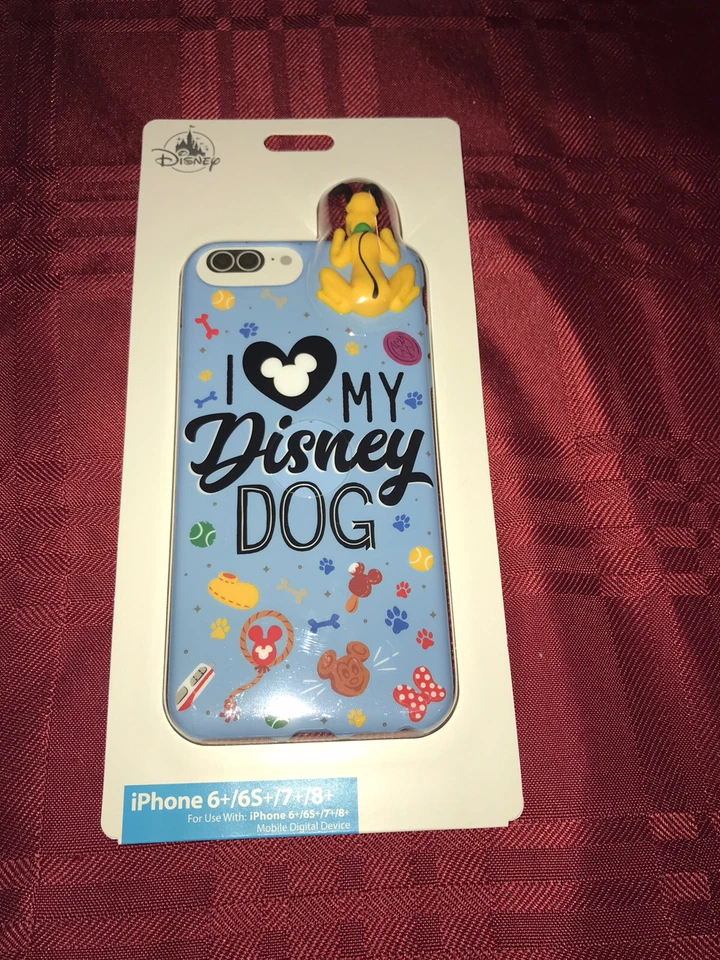 DISNEY PARKS DISNEY DOGS I LOVE MY DISNEY DOG iPHONE 6+/6S+/7+/8+ CUBIERTA 3D NUEVO Foto 1 de 4