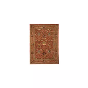 EORC Rust Hand-Tufted Wool Traditional Morris Rug, 2'6 x 10' - Picture 1 of 1