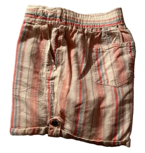 Women's Per Se Drawstring Shorts multicolor peach/blue/cream XL - Picture 1 of 12