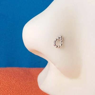 Шикарный сказочный твердый 935 Argentium серебро женщин классический фантастический нос заколка - Изображение 1 из 4