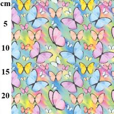 100% Cotton Fabric Rose & Hubble Pretty Pastel Butterfly Butterflies 150cm Wide