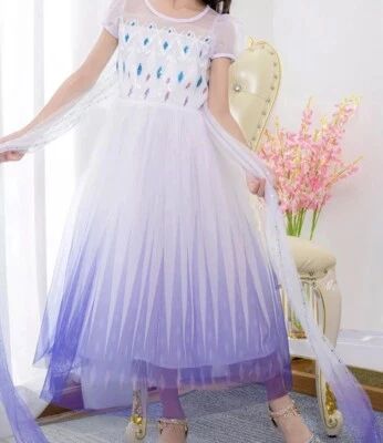 Vestido Princesa Niñas Elsa Cuento de Hadas Niño Disfraz 5-6 Años, Fiesta de Cumpleaños Foto 1 de 2