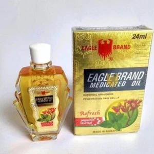 Eagle Brand Medicated Oil 24ml Bottle x 12 - Dau Vang Con O = 1 Lo 12 chai - Picture 1 of 1