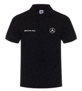 Benz AMG Herren Freizeit Sportlich Kurzärmeliges Polo T-shirt Kurzarm Hemd Neu 