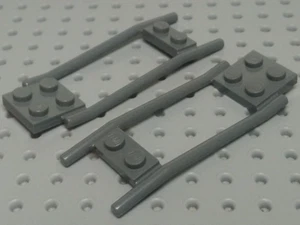 Placa Lego con 2 Barras, 2x2 a 1x2, Enganche Caballo [2397] Moderno Gris Oscuro x2 - Imagen 1 de 5