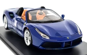 Burago 1/24 - Ferrari 488 Spider (166 Barchetta Tribute) Blue Diecast Model Car - Picture 1 of 7