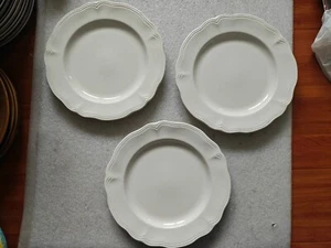 3x Federalist White Ironstone Japan 4238 Dinner Plates 10 5/8" - WEAR - Picture 1 of 8