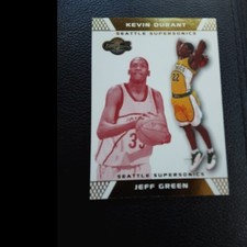 2007-08 Topps Co-signers Kevin Durant Jeff Green /109 Gold ROOKIE