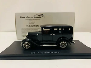 Dark Horse Models! 1931 Ford Taxi 1/43 Scale Resin Model Car Black New in Box - Picture 1 of 5