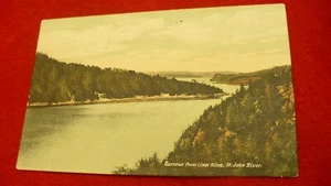 St. John River narrows postcard Lime Kilns 1946 cancellation #2068 - Picture 1 of 2