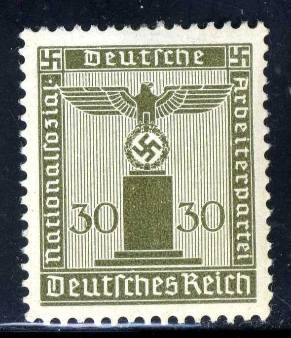 1938-42 Germany Nazi SCF1 1-STAMP Third Reich Hitler Swastika Deutsch WWII MLHOG - Image 1 of 1