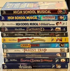 Lot of 11 Disney DVD Camp Rock, High School Musical 1-3 Enchanted, Santa Claus - Picture 1 of 2