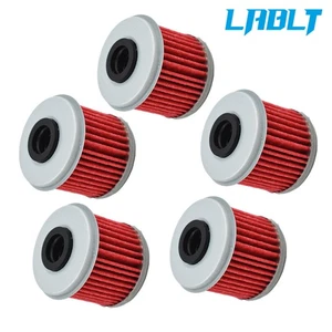 LABLT 5 Oil Filters For Honda CRF150R CRF150RB CRF250R CRF250X CRF450R CRF450X - Picture 1 of 9