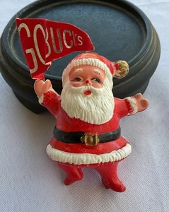 MCM VINTAGE NATALE BABBO NATALE SOFFIA STAMPO DANZA ONDEGGIANTE 3” Striscione Go Bucks - Foto 1 di 6