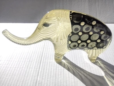 Abraham Palatnik lucite-acrylite Elephant Signed made in Brazil  approx 10W-5.5H - Image 1 of 4