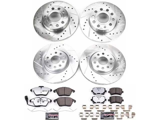 Комплект переднего и заднего тормозных колодок и ротора для 2008 Audi A3 ZS281RS - Изображение 1 из 1