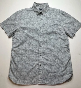Todd Snyder Button Up Shirt Mens Size M Blue Gray Print Cotton Short Sleeve - Picture 1 of 7