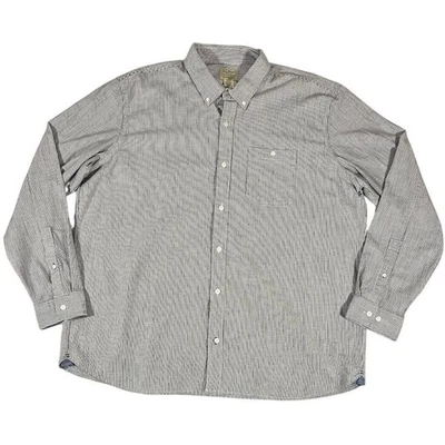 L.L. Bean Men's Long Sleeve Traditional Fit Chambray Shirt Striped XL Regular - Image 1 of 4