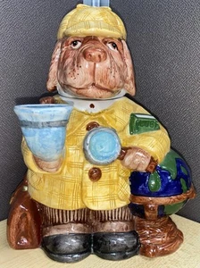 1994 Vintage Ceramic Omnibus Fitz & Floyd Detective Sherlock Hound Dog Teapot - Picture 1 of 24
