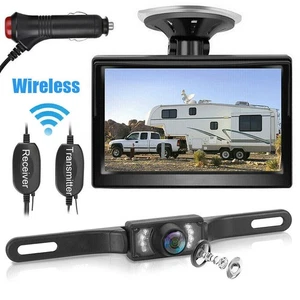 Wireless Car 5" Monitor Backup Camera Rear View HD Parking System Night Vision - Picture 1 of 20