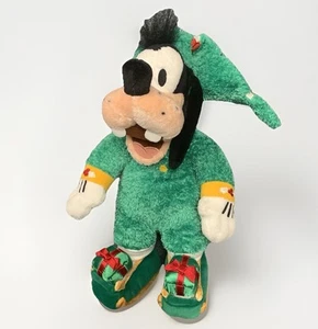 Disney Store Elf Goofy 12” Sleeper Christmas Present Slippers Stuffed Plush - Picture 1 of 9