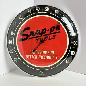 Snap On Tools Sammlerstück Fahrenheit Wandthermometer 12" Glas Metall - Bild 1 von 4