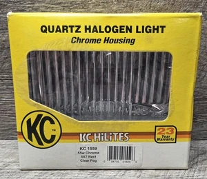 NOS Vintage KC Hilites Model 1559 Chrome Fog Light 5x7 Off Road - Picture 1 of 9