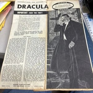 Aurora Instruction Sheet Original Dracula from 1962 - Picture 1 of 7