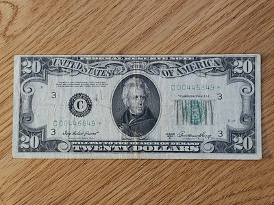 1950 A $20 "STAR NOTE" PHILADELPHIA DISTRICT C00446849* - Image 1 of 4