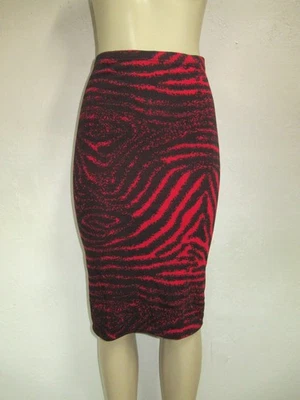 Falda Wolford Terciopelo Color Azul Tejido Estampado Animal Cebra Talla L Rojo Negro Foto 1 de 4