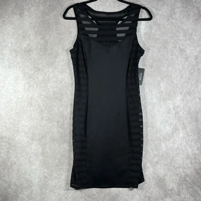 Guess Camelia Dress Womens 8 Black Mesh Bodycon Sleeveless Cocktail Party NWT - Image 1 of 4