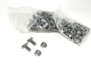 (C) Unirac Roof Rack Stainless Steel T-Slot Bolts 1" Length w/Nuts (50) - Picture 1 of 4