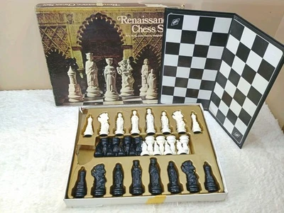 Juego de ajedrez renacentista vintage 833 Lowe fieltro ponderado tamaño king 4 3/4" completo Foto 1 de 4