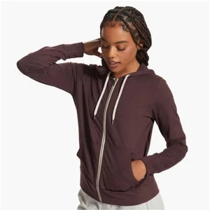Vuori Halo Performance Hoodie 2.0 Chocolate Brown Women's XL Athleisure Hiking - Picture 1 of 7