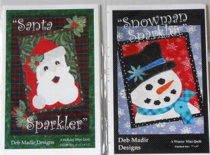 MUSTER - DEB MADIR "SANTA SPARKLER" & "SCHNEEMANN SPARKLER" MINI QUILT MUSTER PAKET - Bild 1 von 1