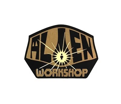 ALIEN WORKSHOP SKATEBOARDS Alien WorkShop AWS Logo Skateboard Sticker small 2in gold / black AWS4