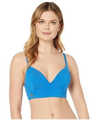 Mujer Michael Kors BRALETTE MM3R520 Vintage Azul Bikini Top Talla XS Foto 1 de 4