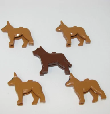LEGO Alsatian German Shepherd Dog Minifigure Lot 5 Animal Pet police - Image 1 of 2
