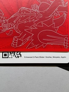Enhanced 2p.k Blister Snorlax Morpeko Applin SWSH031 POKEMON PTCGO Code Card - Picture 1 of 2